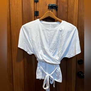 Banana Republic White Tie-Front Women's Top